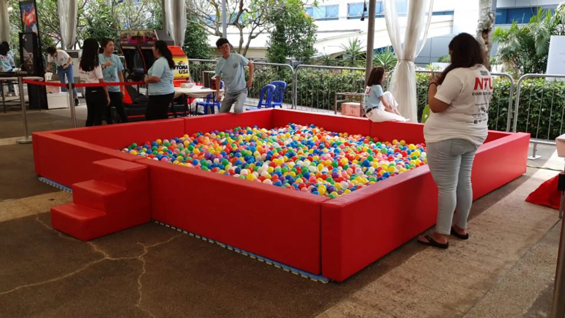 Red Wall Ball Pit Rental Singapore FunCo